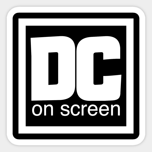 DC on SCREEN Logo White Border Sticker by DC on SCREEN